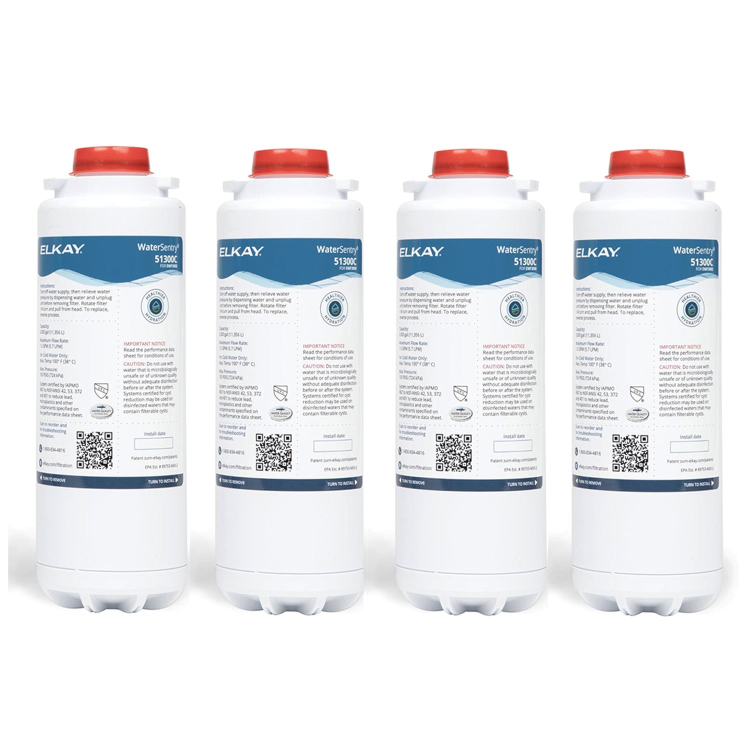 Elkay 51300C/ERF750/55898C Replacement Filter, for Bottle Fillers & Coolers