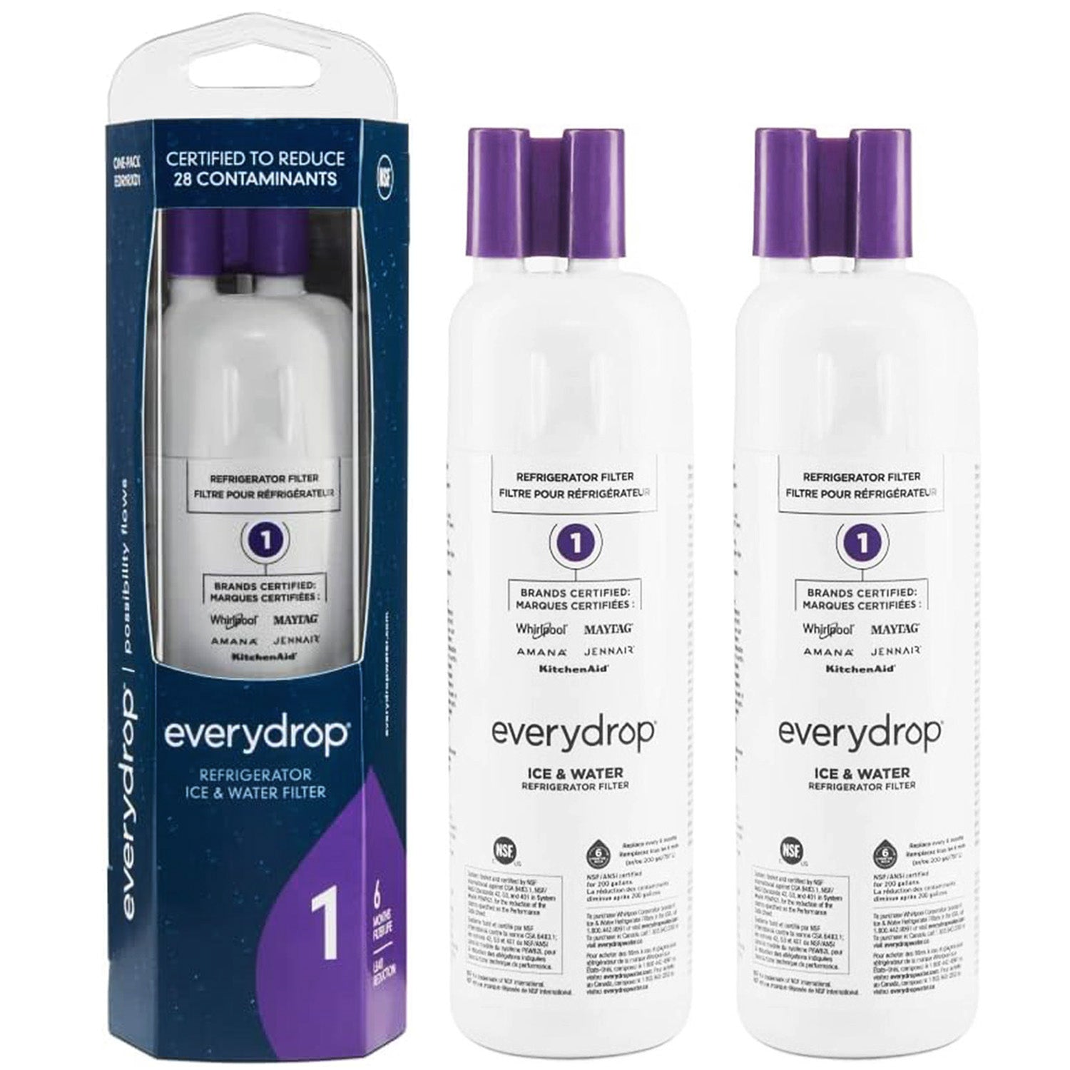 Everydrop water filter 1, EDR1RXD1 Refrigerator water filter - W10295370, 46-9081