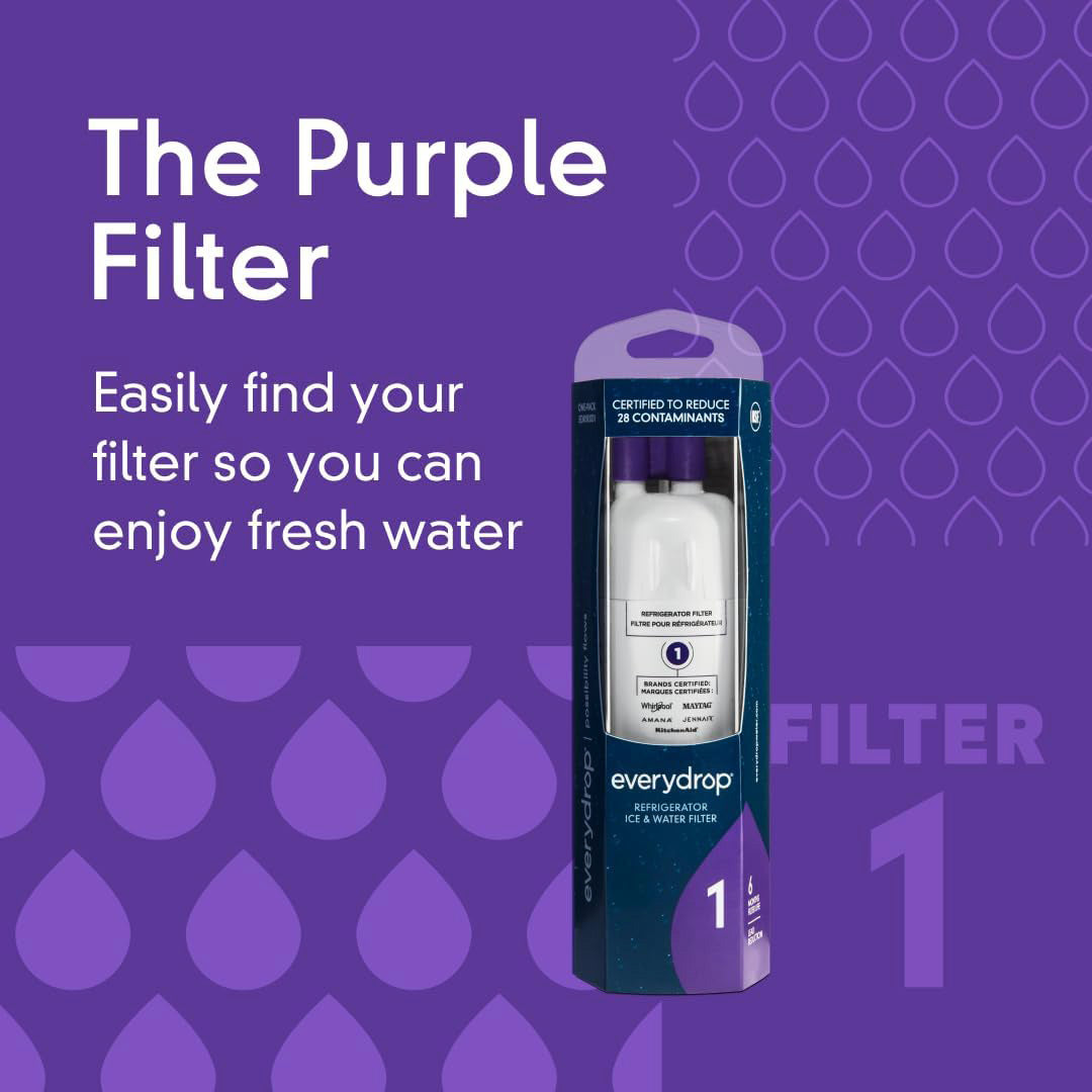 Everydrop water filter 1, EDR1RXD1 Refrigerator water filter - W10295370, 46-9081