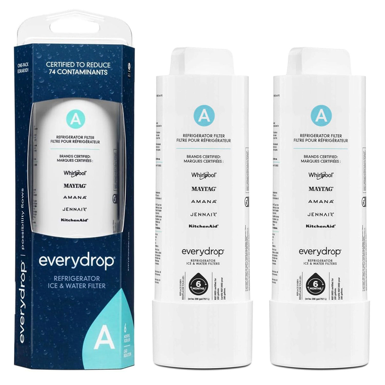 Everydrop water filter A, EDRARXD1 Refrigerator water filter - EDRARXD1B, Filter A
