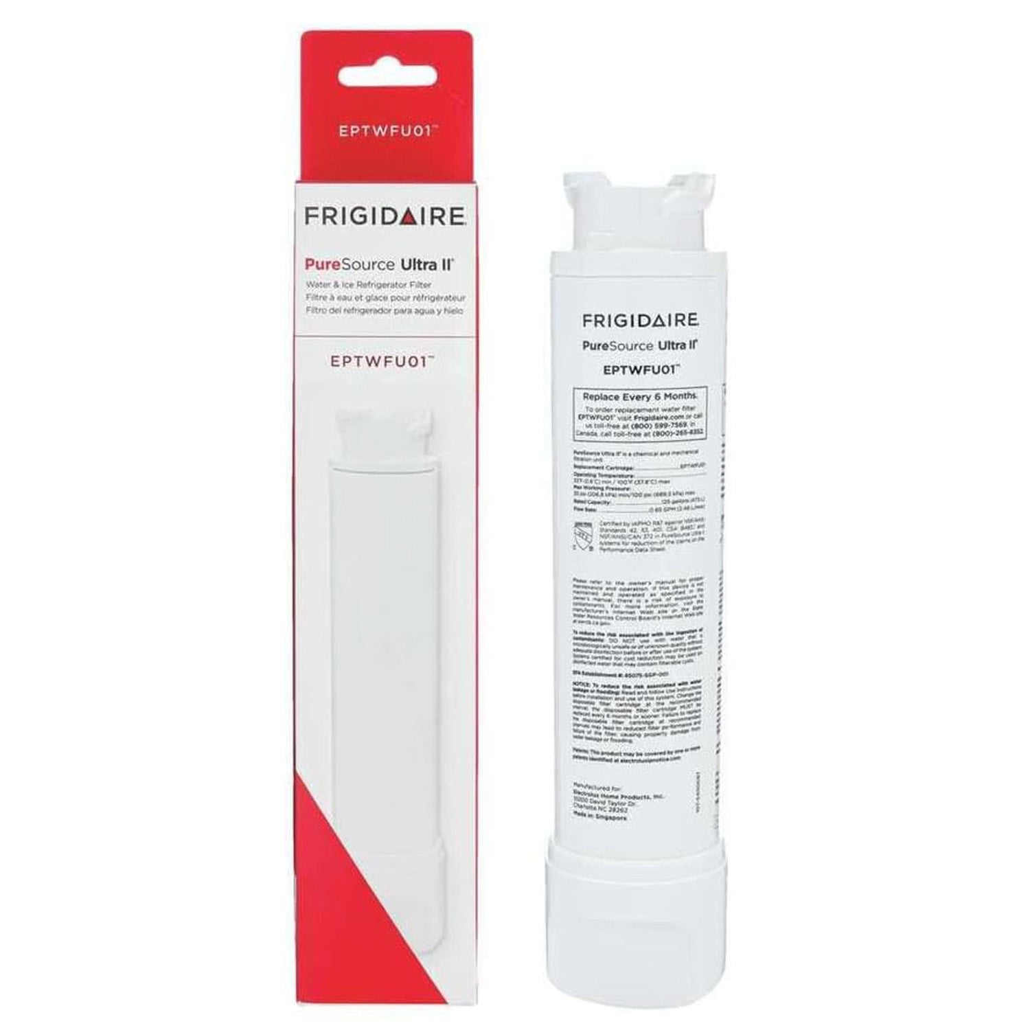 Frigidaire EPTWFU01 PureSource Ultra II Refrigerator Water Filter, White