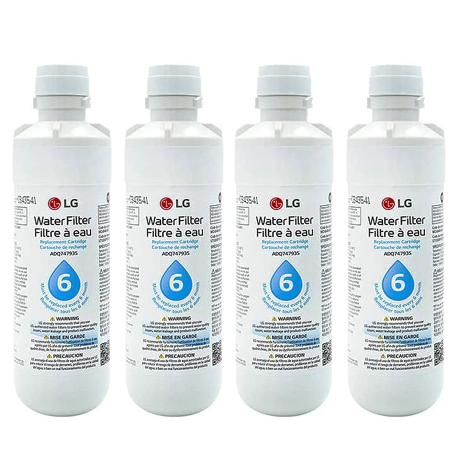 LG LT1000P Replacement Refrigerator Water Filter, ADQ747935, ADQ74793501, White