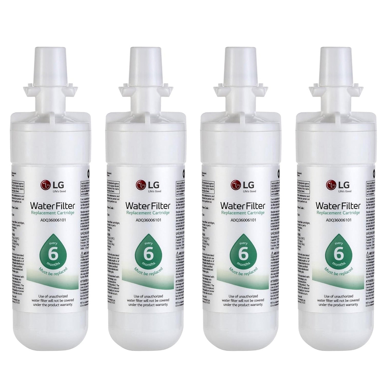 LG LT700P Replacement Refrigerator Water Filter, ADQ36006101, ADQ36006113, ADQ75795103, or AGF80300702 , White